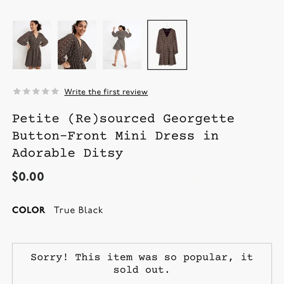 Madewell, beautiful excellent condition Georgette dress  extra small/pet… - Picture 7 of 9